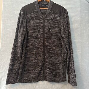 International Concepts Jacket Zip Up Long Sleeve Black/Gray Women’s Sz L NWOT